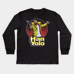 Han Yolo Kids Long Sleeve T-Shirt